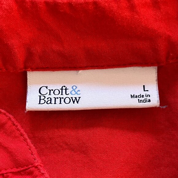 Croft & Barrow Blouse Sleeveless Red Size L - Picture 3 of 4